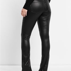 Mid Rise Black Coated Skyscraper Jeans